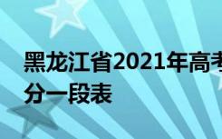 黑龙江省2021年高考理科艺术文化课成绩一分一段表