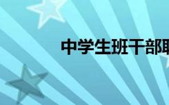 中学生班干部职责分工明细表