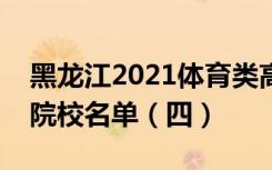 黑龙江2021体育类高职（专科）批录取结束院校名单（四）
