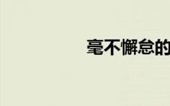 毫不懈怠的意思是什么