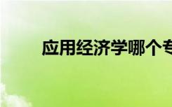 应用经济学哪个专业好 哪个最吃香