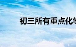 初三所有重点化学反应方程式大全