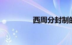 西周分封制的特点是什么