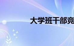 大学班干部竞选发言稿精选
