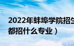 2022年蚌埠学院招生计划及招生人数（各省都招什么专业）