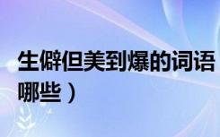 生僻但美到爆的词语（生僻却美到爆的词语有哪些）