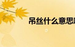 吊丝什么意思啊（吊丝青年）