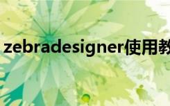 zebradesigner使用教程（zebradesigner）