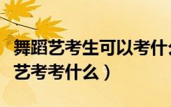 舞蹈艺考生可以考什么高中（高中舞蹈艺术生艺考考什么）