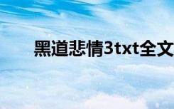 黑道悲情3txt全文阅读（黑道悲情3）