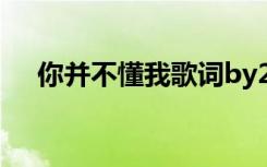 你并不懂我歌词by2（你并不懂我歌词）
