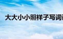 大大小小照样子写词语（类似词语有什么）