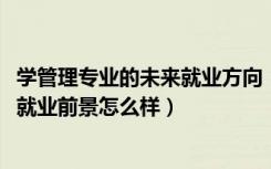 学管理专业的未来就业方向（2022管理科学专业就业方向及就业前景怎么样）