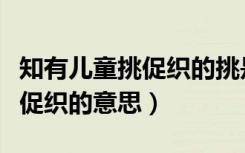 知有儿童挑促织的挑是什么读音（知有儿童挑促织的意思）