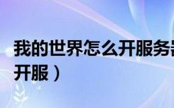 我的世界怎么开服务器基岩版（我的世界怎么开服）