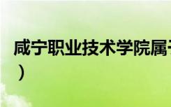 咸宁职业技术学院属于几本（咸宁学院是几本）