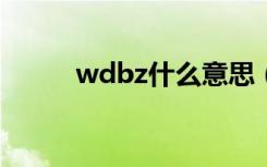 wdbz什么意思（wdb什么意思）