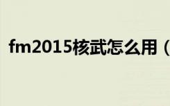 fm2015核武怎么用（fm2012核武怎么用）