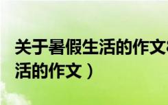 关于暑假生活的作文800字高中（关于暑假生活的作文）