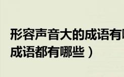 形容声音大的成语有哪些词语（形容声音大的成语都有哪些）