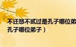 不迁怒不贰过是孔子哪位弟子pumpkin（不迁怒不贰过是孔子哪位弟子）