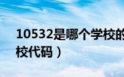 10532是哪个学校的代码（10532是哪个学校代码）