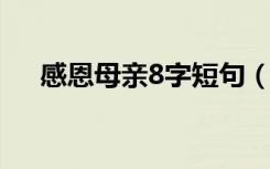感恩母亲8字短句（写给妈妈暖心的话）