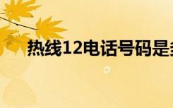 热线12电话号码是多少（热线12电话）
