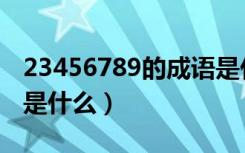 23456789的成语是什么（23456789的成语是什么）