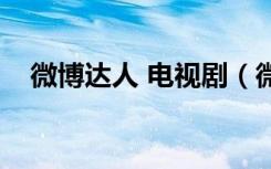 微博达人 电视剧（微博达人电视剧全集）
