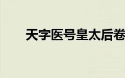 天字医号皇太后卷五（天字医号txt）