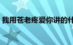 我用苍老疼爱你讲的什么（我用苍老疼爱你）