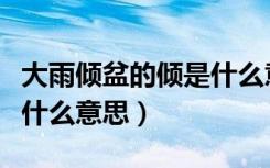大雨倾盆的倾是什么意思啊（大雨倾盆的倾是什么意思）
