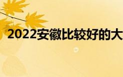 2022安徽比较好的大专院校（什么大学好）