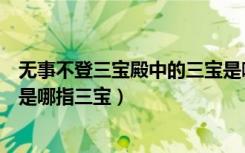 无事不登三宝殿中的三宝是哪个（无事不登三宝殿中的三宝是哪指三宝）