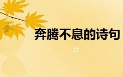 奔腾不息的诗句（奔腾不息造句）