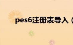 pes6注册表导入（pes2013注册表）