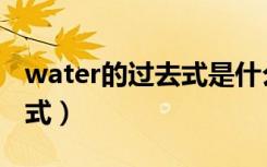 water的过去式是什么怎么写（water的过去式）