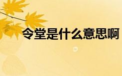 令堂是什么意思啊（令堂是什么意思）