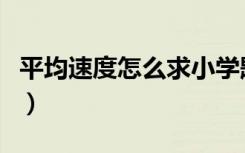 平均速度怎么求小学题（平均速度怎么求物理）