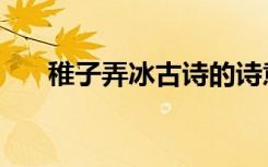 稚子弄冰古诗的诗意（稚子弄冰古诗）