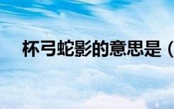 杯弓蛇影的意思是（杯弓蛇影的近义词）