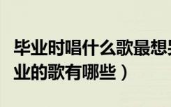 毕业时唱什么歌最想哭（高三能把人唱哭的毕业的歌有哪些）