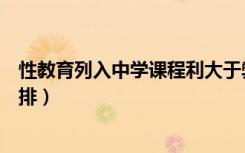 性教育列入中学课程利大于弊（建议明确中学性教育课时安排）