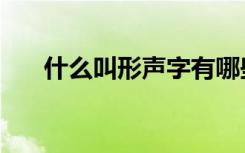 什么叫形声字有哪些（什么叫形声字）