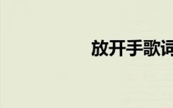 放开手歌词（放开手）