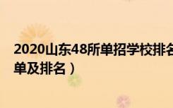 2020山东48所单招学校排名（2022山东最好的单招学校名单及排名）