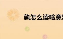 孰怎么读啥意思（孰怎么读）