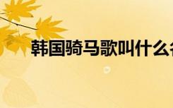 韩国骑马歌叫什么名字（韩国骑马歌）