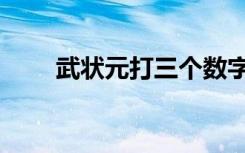 武状元打三个数字（武状元打一字）